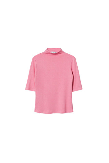MANGO Woman Ροζ Γυναικείο T-Shirt 37004387