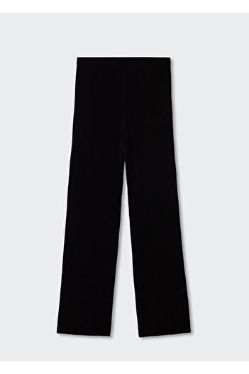MANGO Woman Black Women's Trousers 37069095