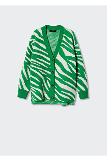 MANGO Woman Green Women's Cardigan37065929