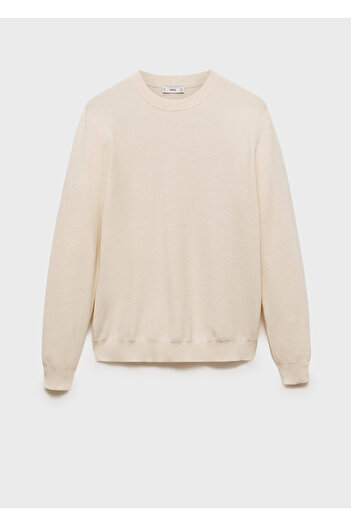 MANGO Man Pulover din tricot din bumbac microstructurat