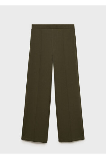 MANGO Khaki Women's Trousers 87073279