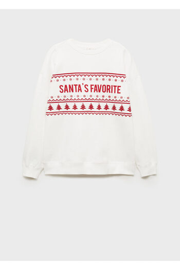 MANGO Off-White Girl's Sweatshirt 77029805