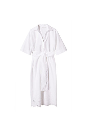 MANGO Woman White Women's Adult Dress 47021263