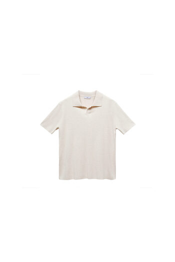 MANGO Sand Men's Polo Neck T-Shirt 67047701