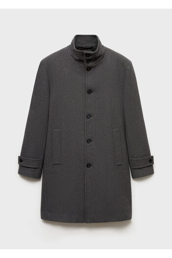 MANGO Metal Gray Men's Coat 77945967