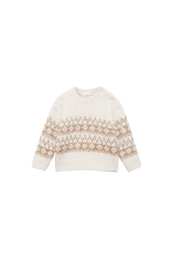 MANGO Off-White Baby Boy Sweater 77066344
