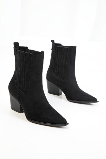 SOHO Black Suede Women's Boots&Bootie 20899