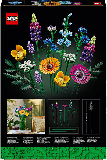 LEGO ® Botanicals Kır Çiçekleri Buketi 10313 - Yetişkinler için Koleksiyonluk Model Yapım Seti (939P)