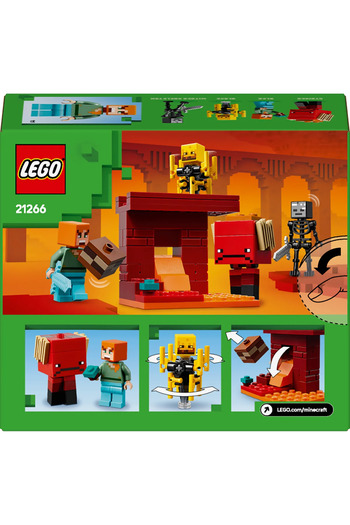 LEGO ® Minecraft® Nether Lav Savaşı 21266 - 6+ Çocuklar için Yaratıcı Oyuncak Yapım Seti (99P)