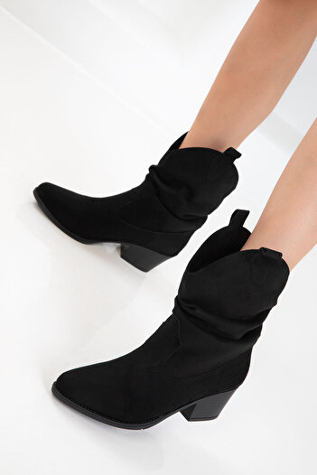 SOHO Suede Γυναικείες Μπότες - Black & Bootie 19588