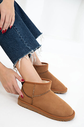 SOHO Tan Suede Women's Boots - 20024 Model Bootie