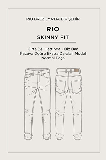 Avva Чоловічі сірі джинси Rio Skinny Fit з ефектом старіння A42Y3512