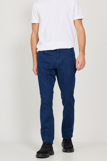 ALTINYILDIZ CLASSICS Ανδρικό τζιν τζιν παντελόνι μπλε Slim Fit 5 τσέπης από βαμβακερό τζιν