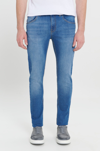 AC&Co / Altınyıldız Classics Men's Navy Blue Extra Slim Fit Slim Fit Rıss Cotton Stretch Denim Jeans