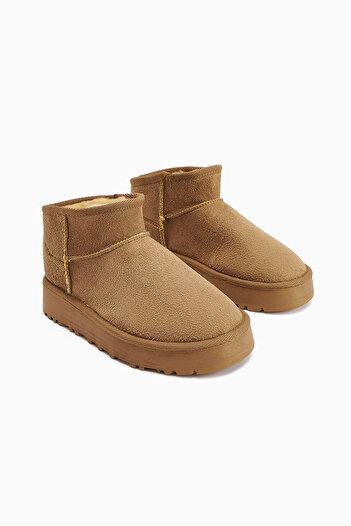 İncimoda Mini Suede Winter Sole - Teel Fur Inside Boots & Bootie