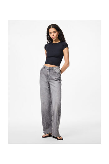 PIECES Pcsilke Mw Wide Jeans Mg Noos Bc
