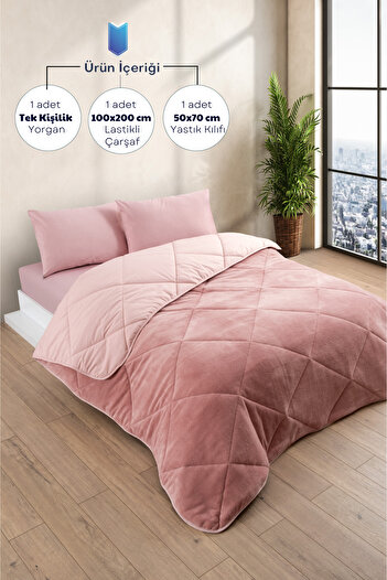 Formeya Single Wellsoft Quilt Sleeping Set - Single Sleeping Set with Elastic Sheets and Pillowcases