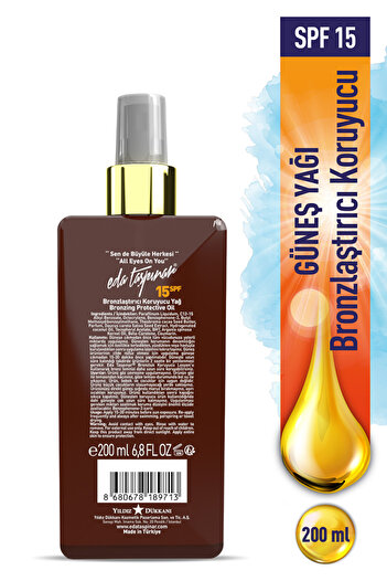 Eda Taşpınar Bronzlaştırıcı Koruyucu Yağ Sprey Kapak - 200 ml