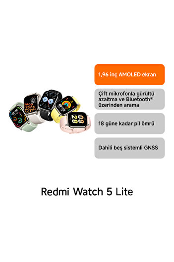 Xiaomi Redmi Watch 5 Lite - Xiaomi Türkiye ساعة ذكية مضمونة مع الصوت والمكالمات
