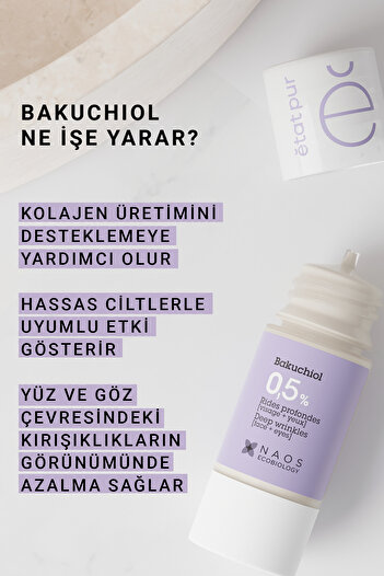 Etat Pur Bakuchiol %0,5 Kırışıklık Karşıtı Serum 15ML | Hassas Ciltler için Retinol Alternatifi