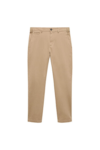 MANGO Woman Beige Men's Trousers 77210570
