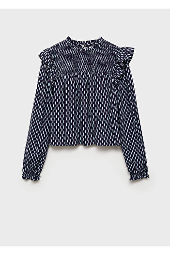 MANGO Marineblaue Mädchenbluse 77027679