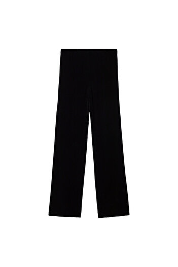MANGO Woman Black Women's Trousers 37069095