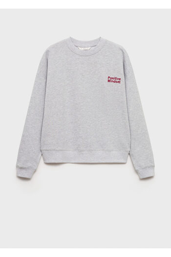 MANGO Light Gray Girl's Sweatshirt 77084447