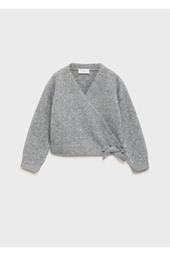 MANGO Metal Gray Baby Girl Cardigan 77039238