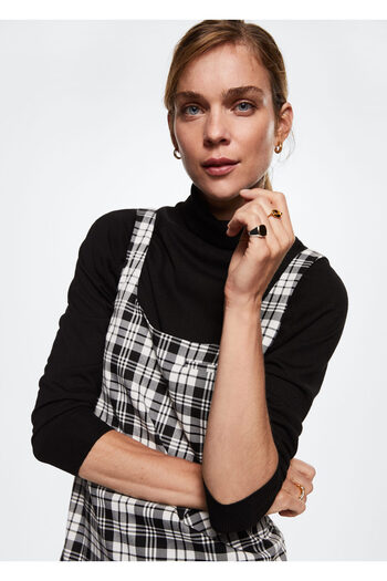 MANGO Woman Siyah Kadın Elbise  37065131
