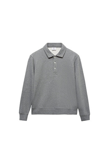 MANGO Metal Gray Men's Sweatshirt 77927113