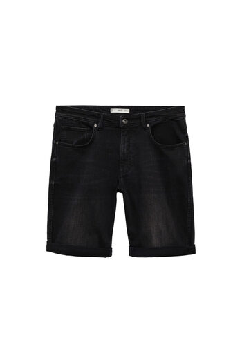 MANGO Black Denim Men's Shorts & Bermuda 77130579