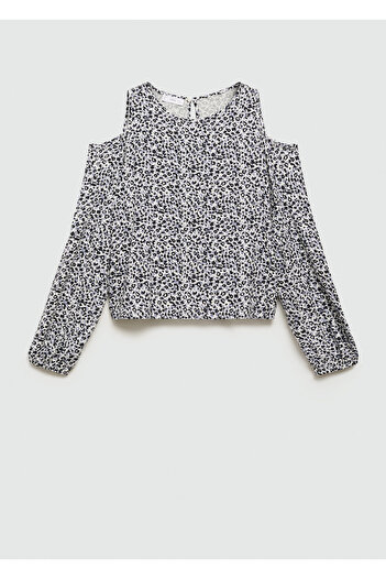MANGO Marineblaue Mädchenbluse 77015990