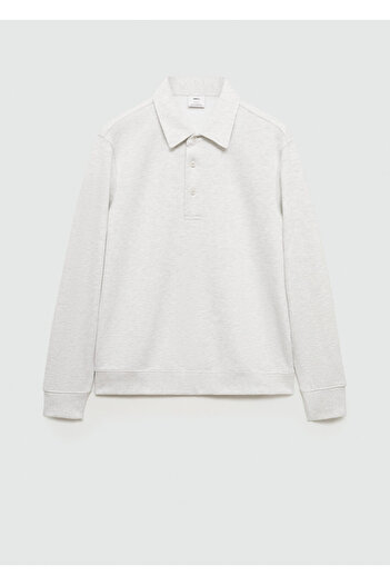 MANGO Light Gray Men's Sweatshirt 77025153