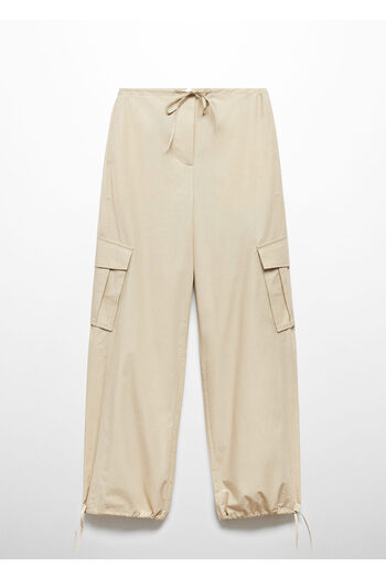 MANGO Woman 57014437 Model Natural Women's Trousers