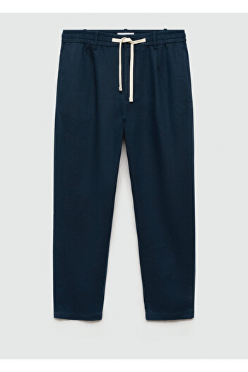 MANGO Navy Blue Men's Trousers 77010569