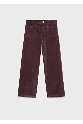 MANGO Dark Red Girl's Trousers 77087918