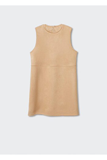 MANGO Woman Beige Women's Dress 37047734