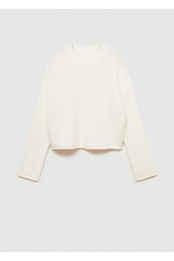 MANGO Woman Off-White Girl's Sweater 77005650