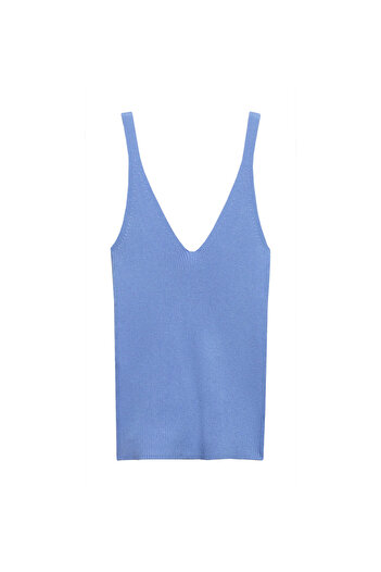 MANGO Woman Sky Blue Women's Bustier 77160353
