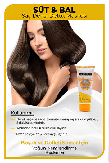 Morfose Süt & Bal Saç Derisi Detox Maskesi 100 ml - Yoğun Nemlendirme, Besleme