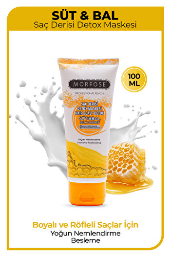 Morfose Süt & Bal Saç Derisi Detox Maskesi 100 ml - Yoğun Nemlendirme, Besleme