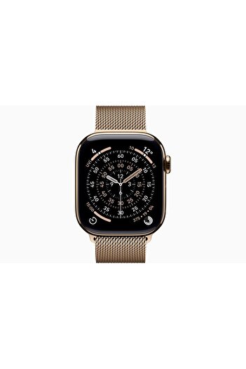 Apple Watch Series 11 GPS + Cellular, 42 mm Altın Rengi Titanyum Kasa ve Altın Rengi Milano Loop