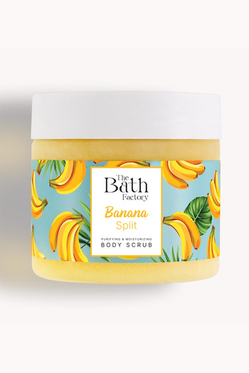 THE BATH FACTORY Tělový peeling The Bath Factory Banana Split Shea Body Scrub 300 g