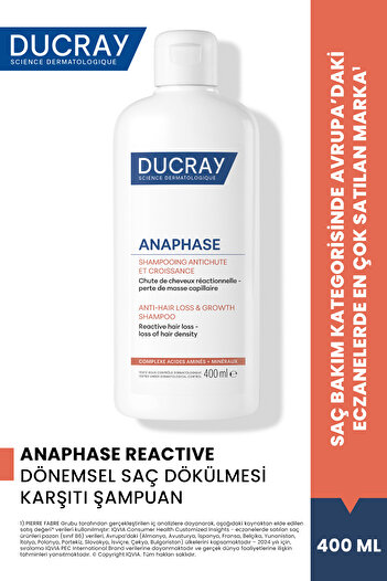 Ducray Anaphase Reactive Dönemsel Saç Dökülmesi Karşıtı Şampuan 400 ml