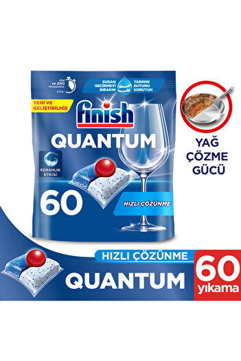 Finish Quantum Hepsi Bir Arada Bulaşık Makinesi Deterjanı Kapsül Tablet 60 Adet