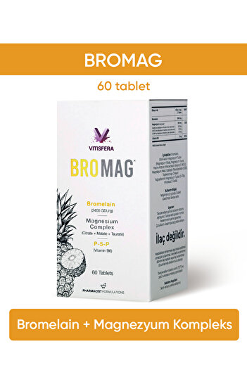 Vitisfera Bromag Bromelain-magnesium Complex-vitamin B6 60 Tablets