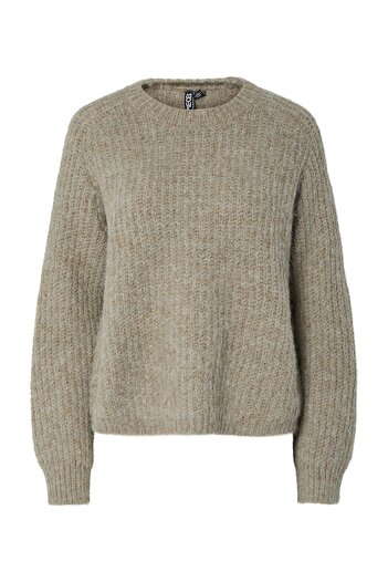PIECES Pccleo Ls O-Neck Chunky Knit Noos Bc