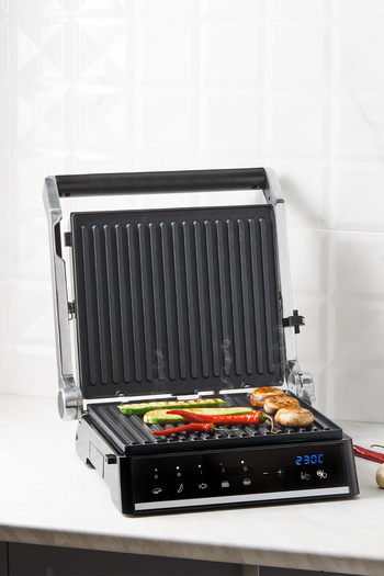 HOMEND Grilliant 1341H Inox Body, 5 Programs Toast and Grill Machine with Led Screen