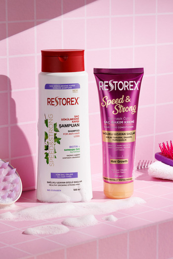 Restorex Speed Strong Saç Dökülmesine Karşı Şampuan 500 ml - Sarmaşık Özlü, Sağlıklı Uzama, Dökülme Karşıtı